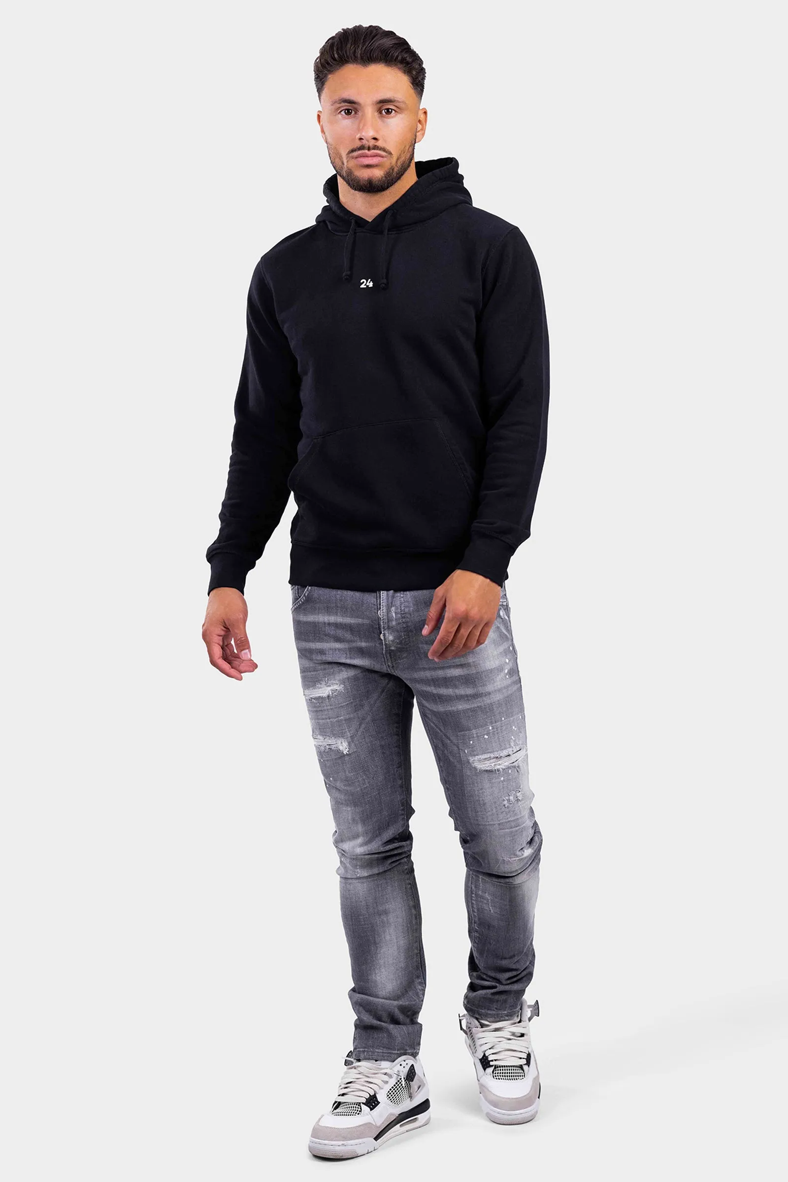 Universale Hoodie Zwart sold by 24 Uomo product image thumbnail 4