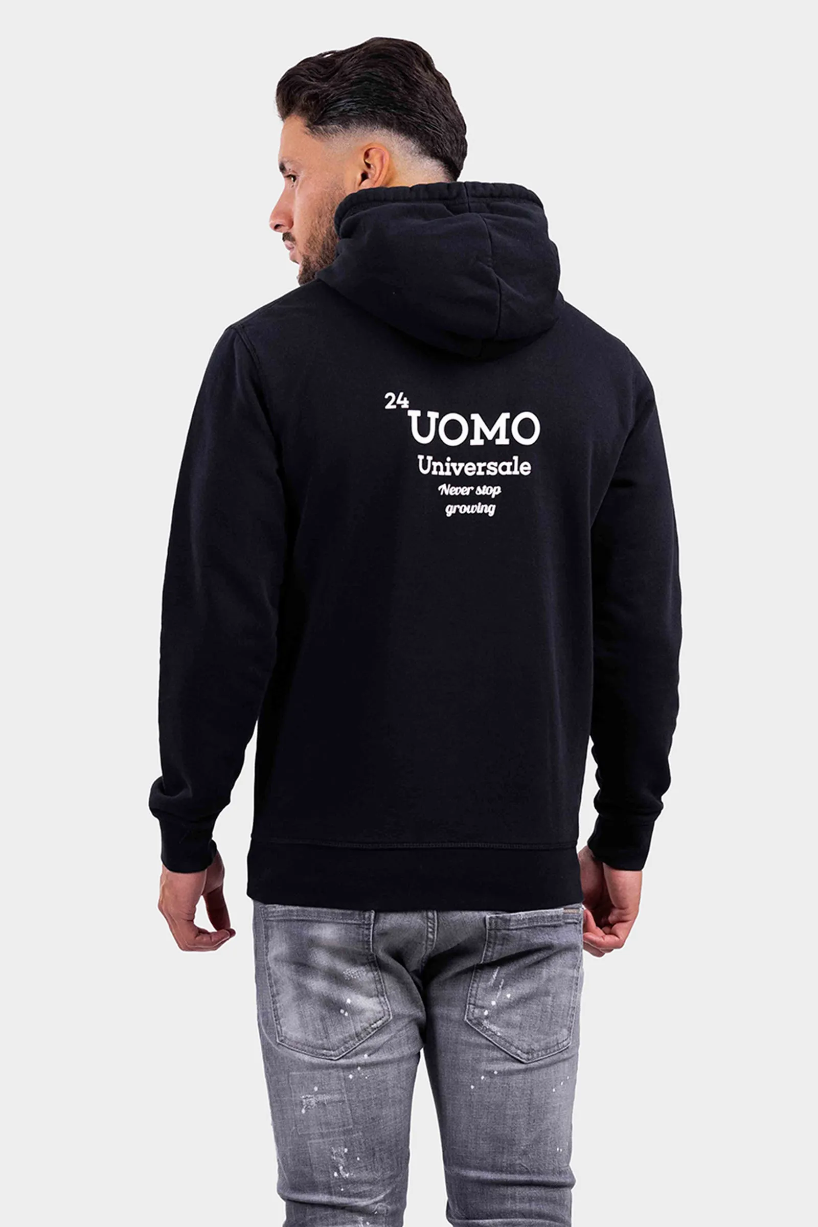 Universale Hoodie Zwart sold by 24 Uomo