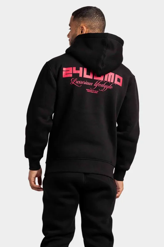 Graphic Logo Hoodie Heren Zwart sold by 24 Uomo