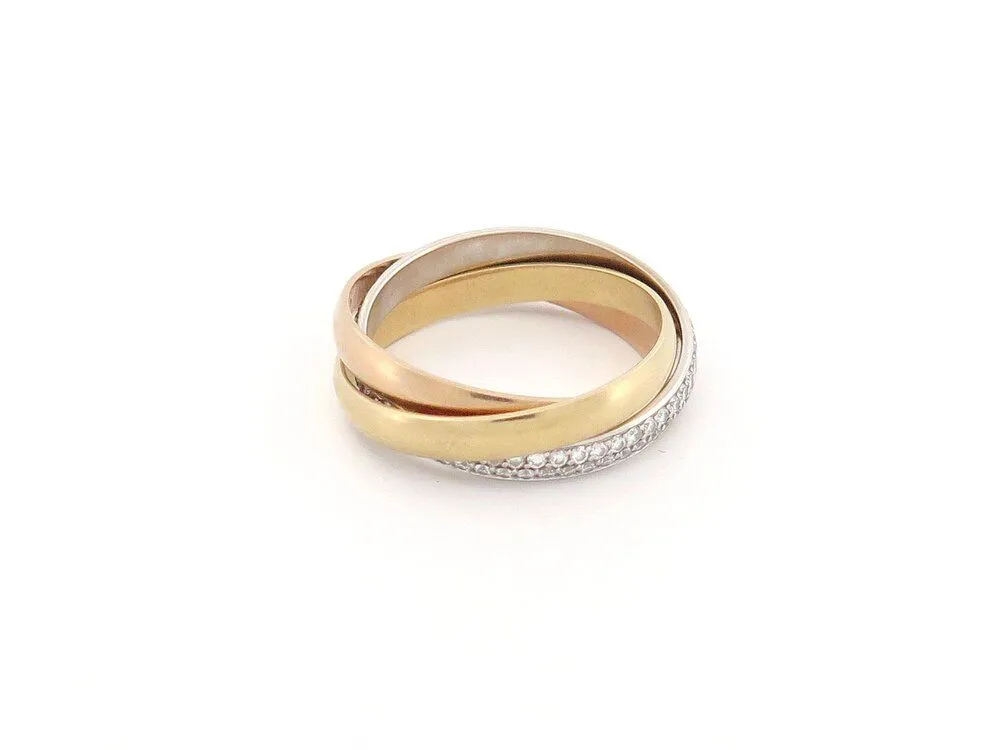 bague CARTIER trinity pm 3 ors diamants or jaune rose blanc sold by 58 Facettes product image thumbnail 3