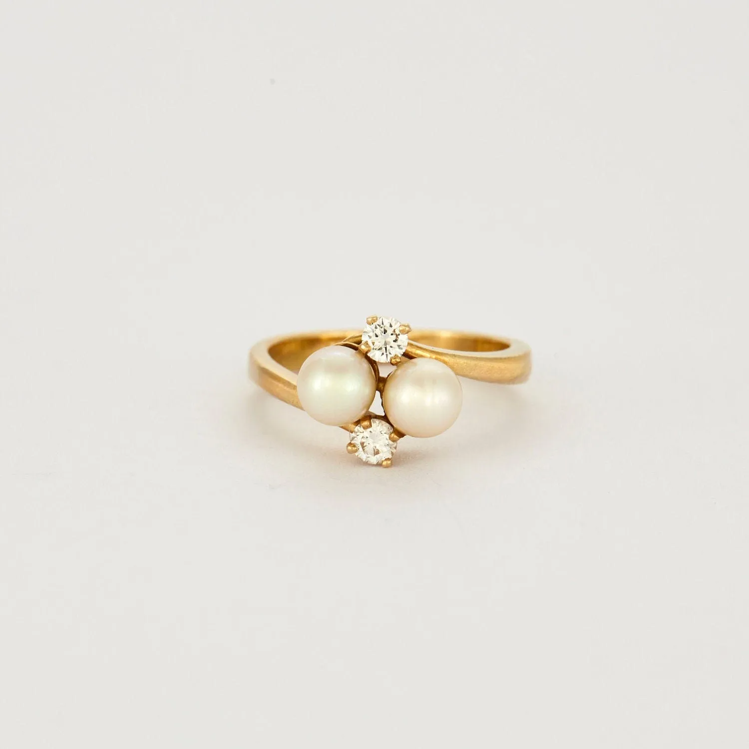 Bague "Toi et Moi" en or jaune sold by 58 Facettes