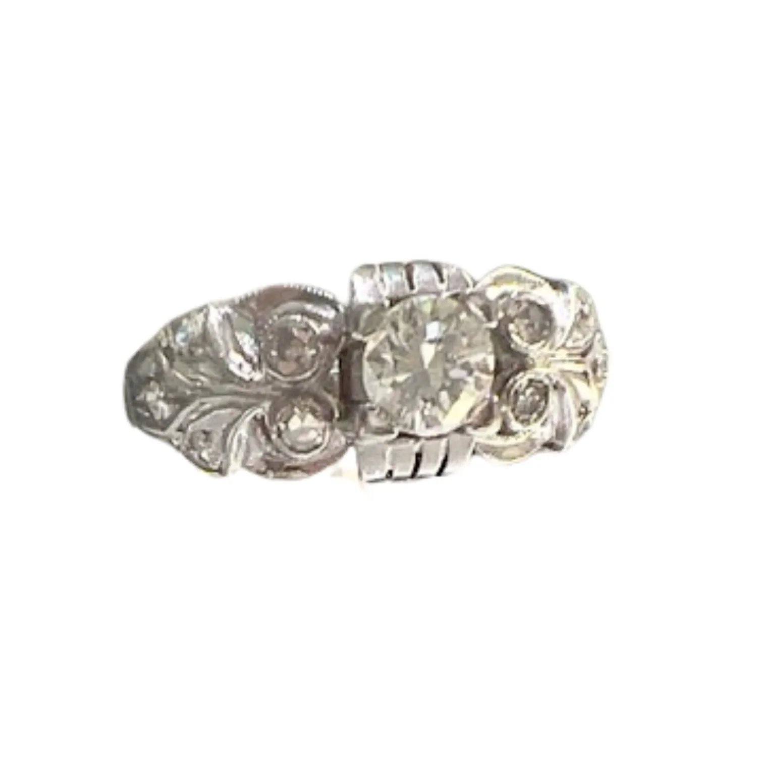 Bague platine art déco avec diamants sold by 58 Facettes product image thumbnail 3