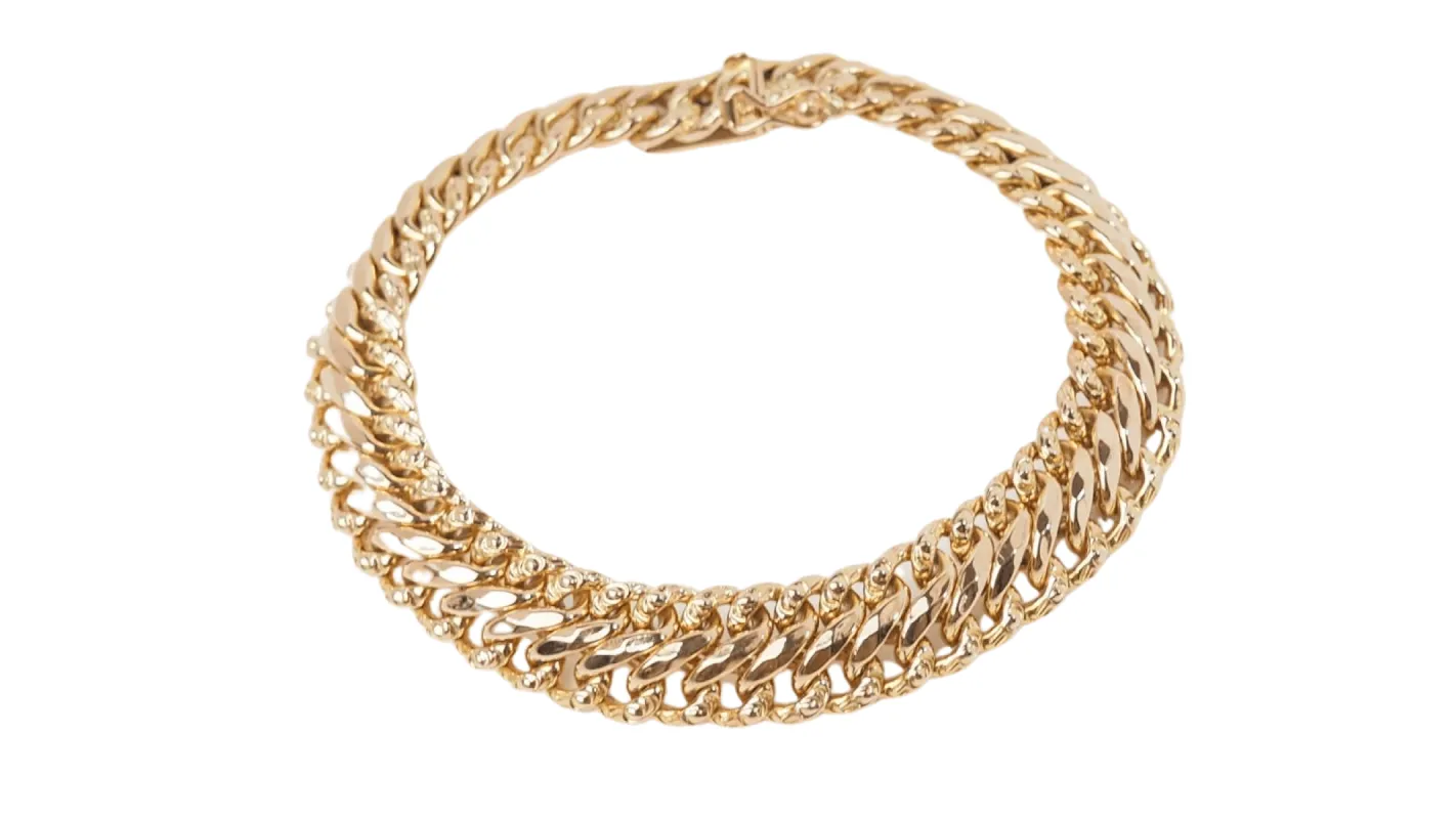 Bracelet maille américaine en or jaune sold by 58 Facettes