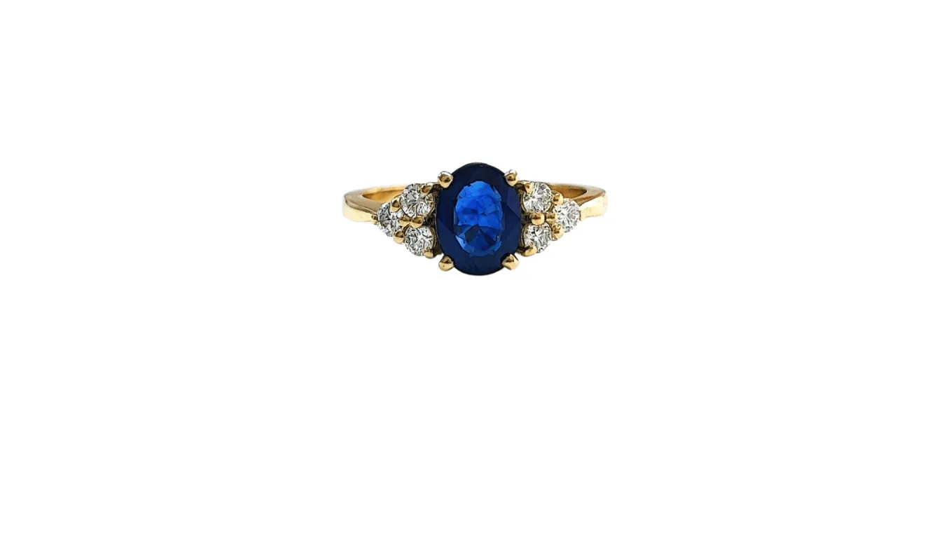 Bague saphir et diamant sold by 58 Facettes