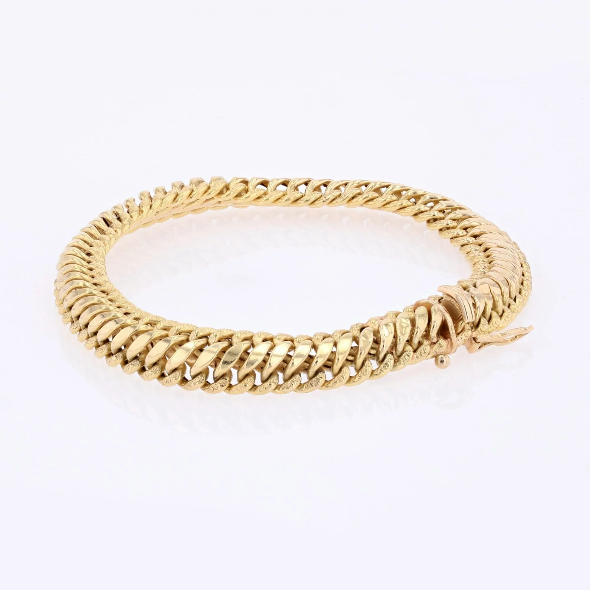 Bracelet gourmette américaine fin or jaune sold by 58 Facettes product image thumbnail 4