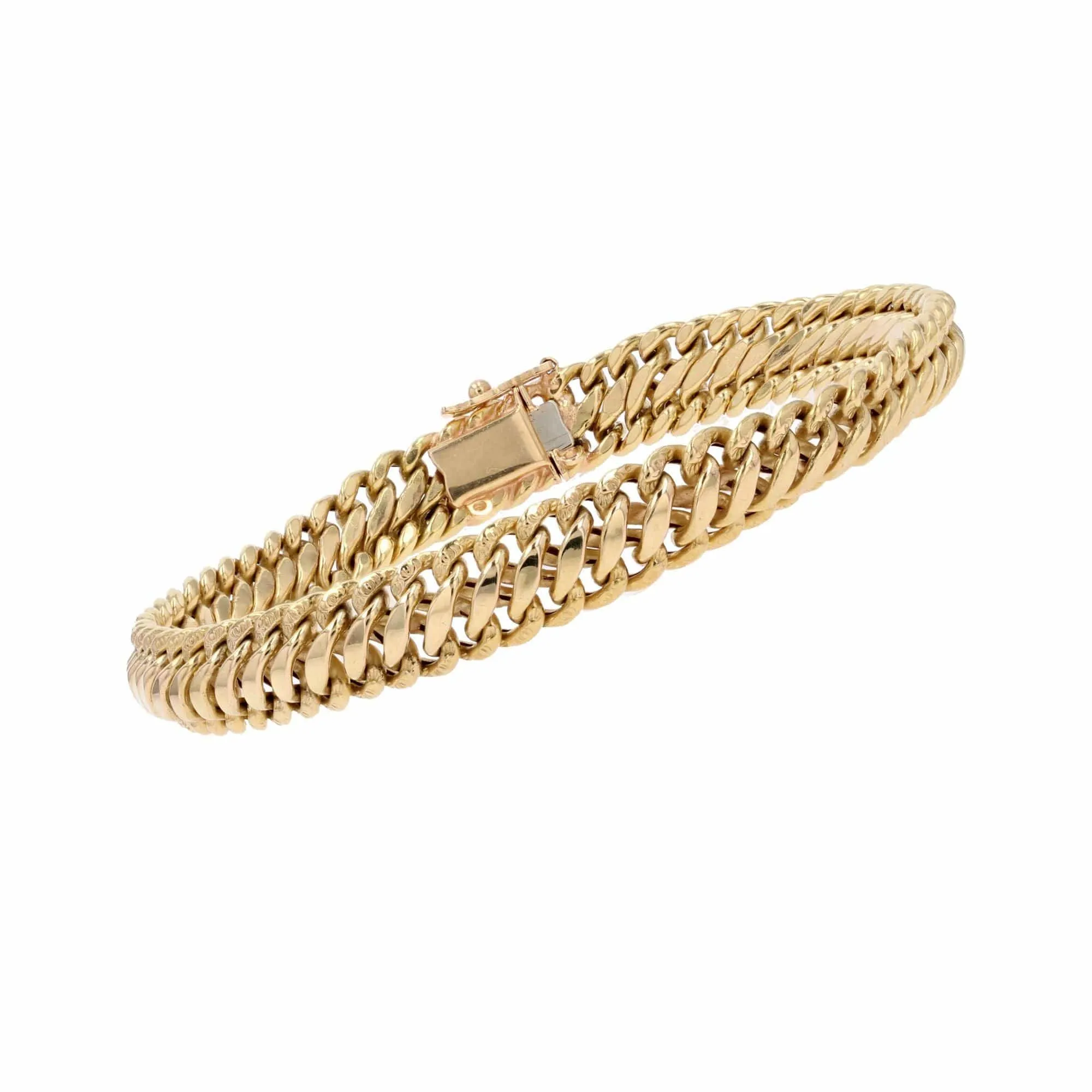 Bracelet gourmette américaine fin or jaune sold by 58 Facettes