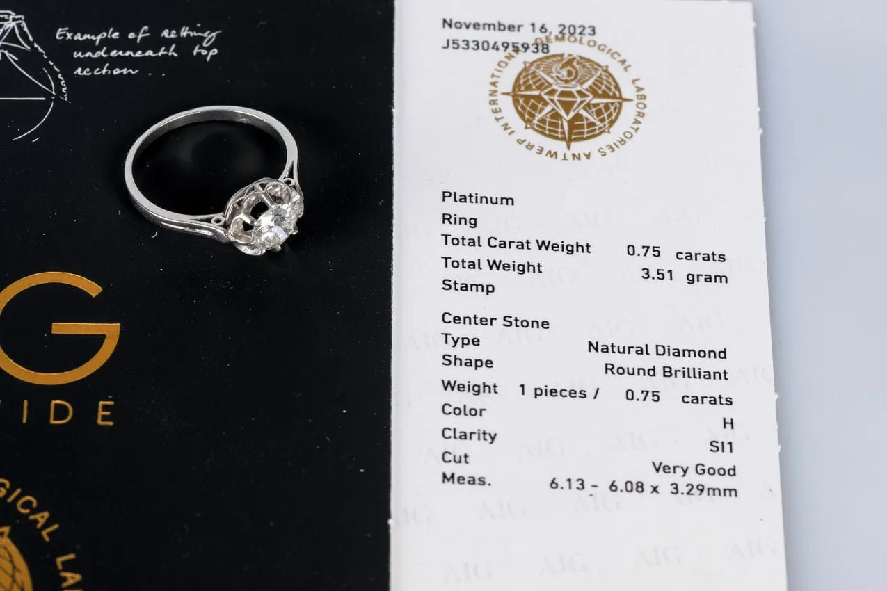 Bague solitaire Or blanc Diamant sold by 58 Facettes product image thumbnail 5