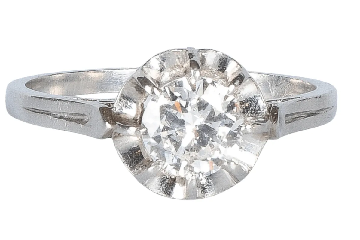 Bague solitaire Or blanc Diamant sold by 58 Facettes