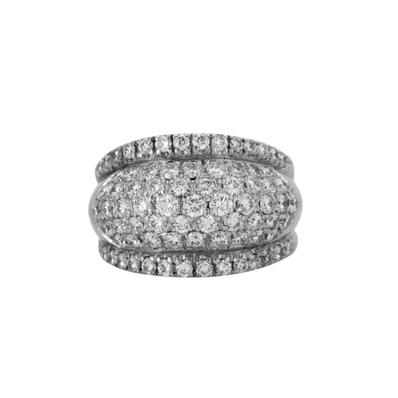 Bague pavage diamant or gris sold by 58 Facettes