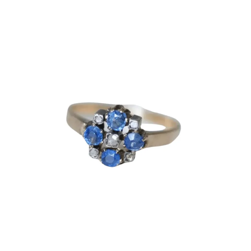 Bague Or rose Argent Saphirs Diamants sold by 58 Facettes