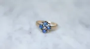 Bague Or rose Argent Saphirs Diamants sold by 58 Facettes