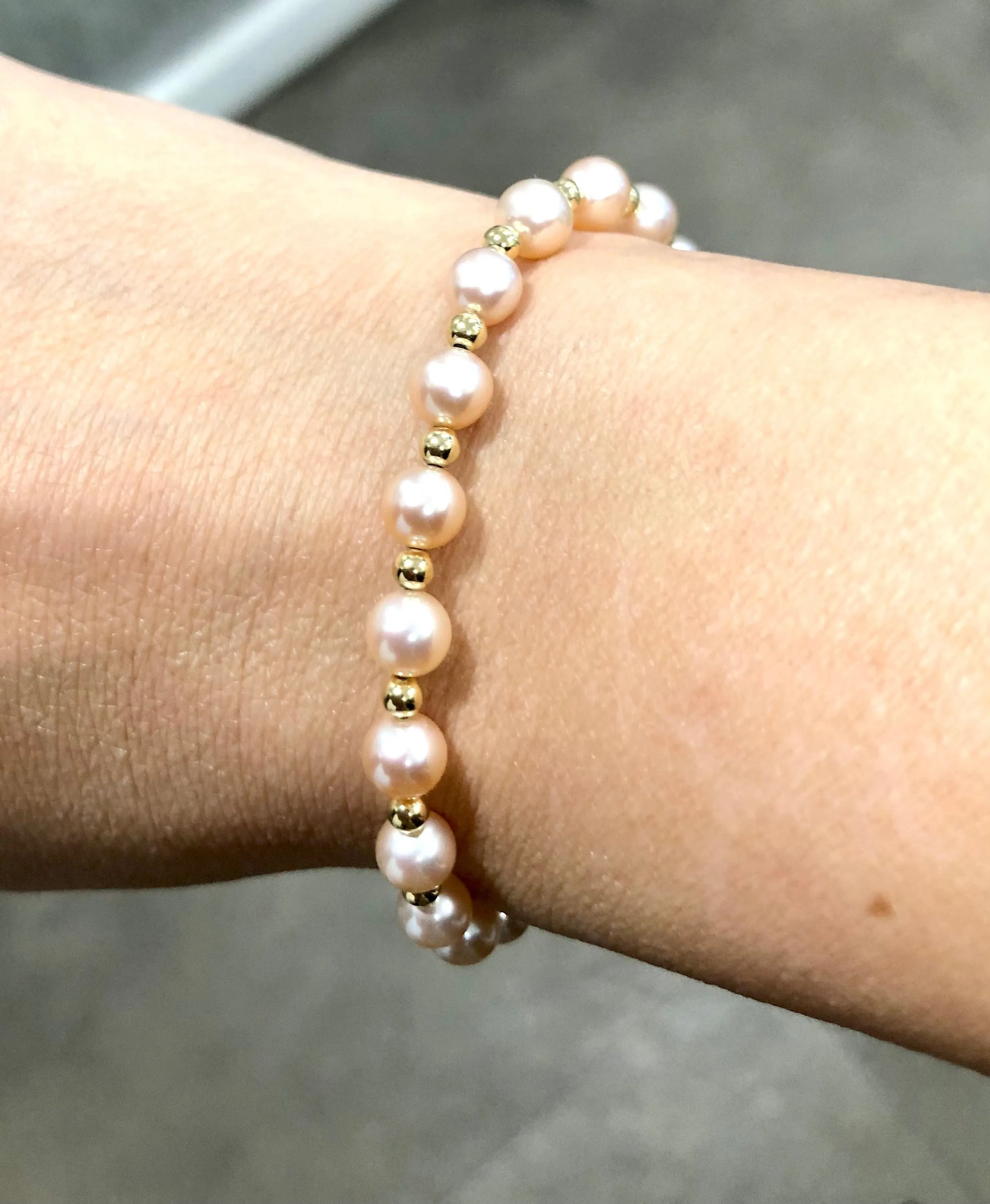 Bracelet perles de culture et boules or jaune sold by 58 Facettes product image thumbnail 3