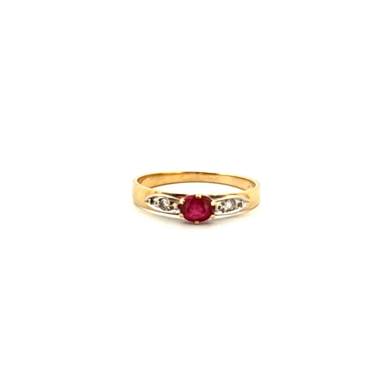 Solitaire or jaune rubis diamants sold by 58 Facettes