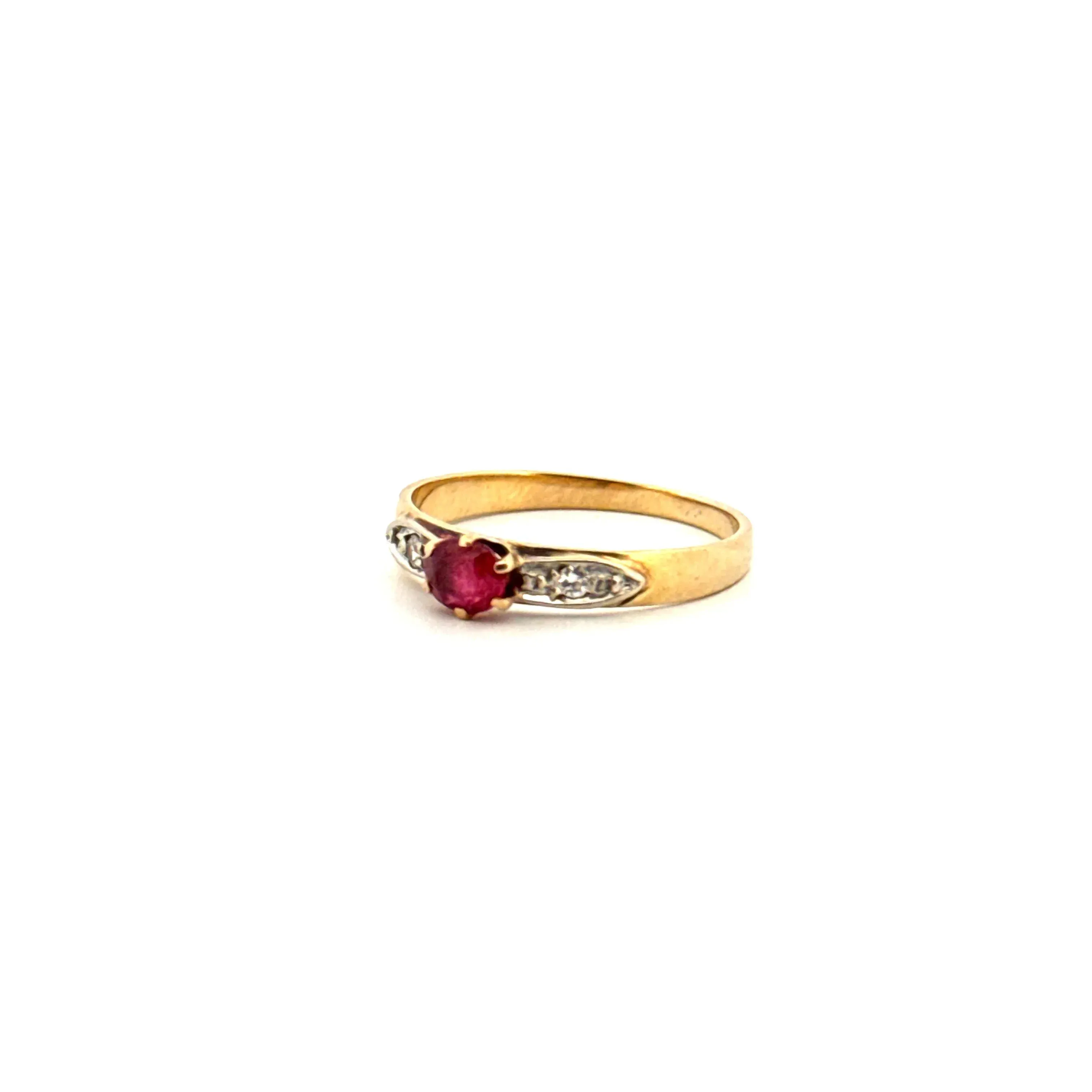 Solitaire or jaune rubis diamants sold by 58 Facettes product image thumbnail 3