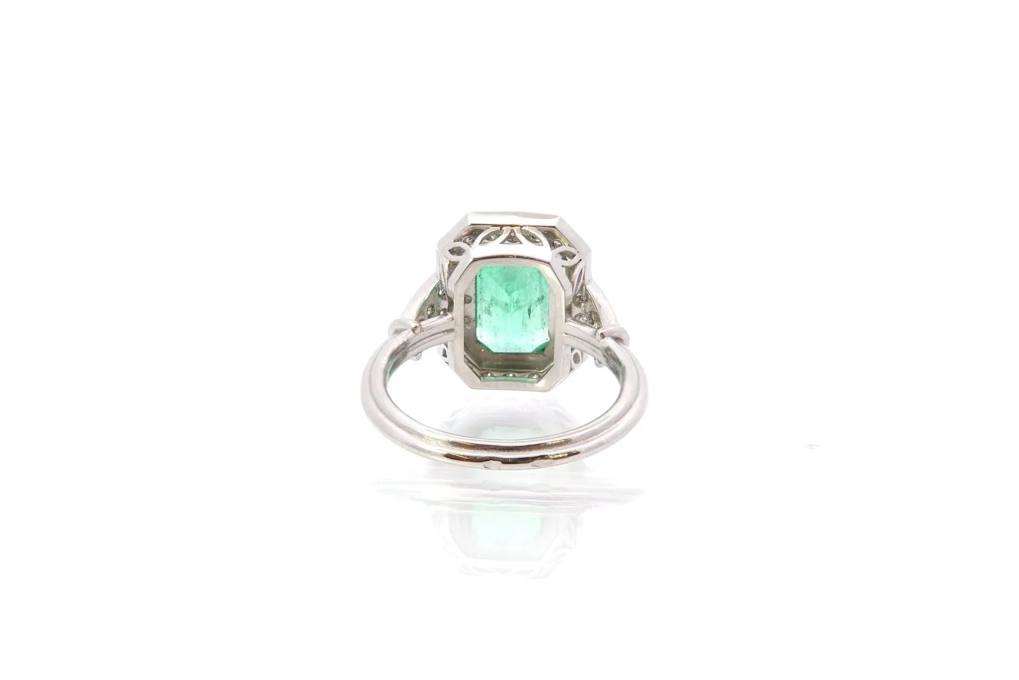 Bague vintage émeraude et diamants sold by 58 Facettes product image thumbnail 5