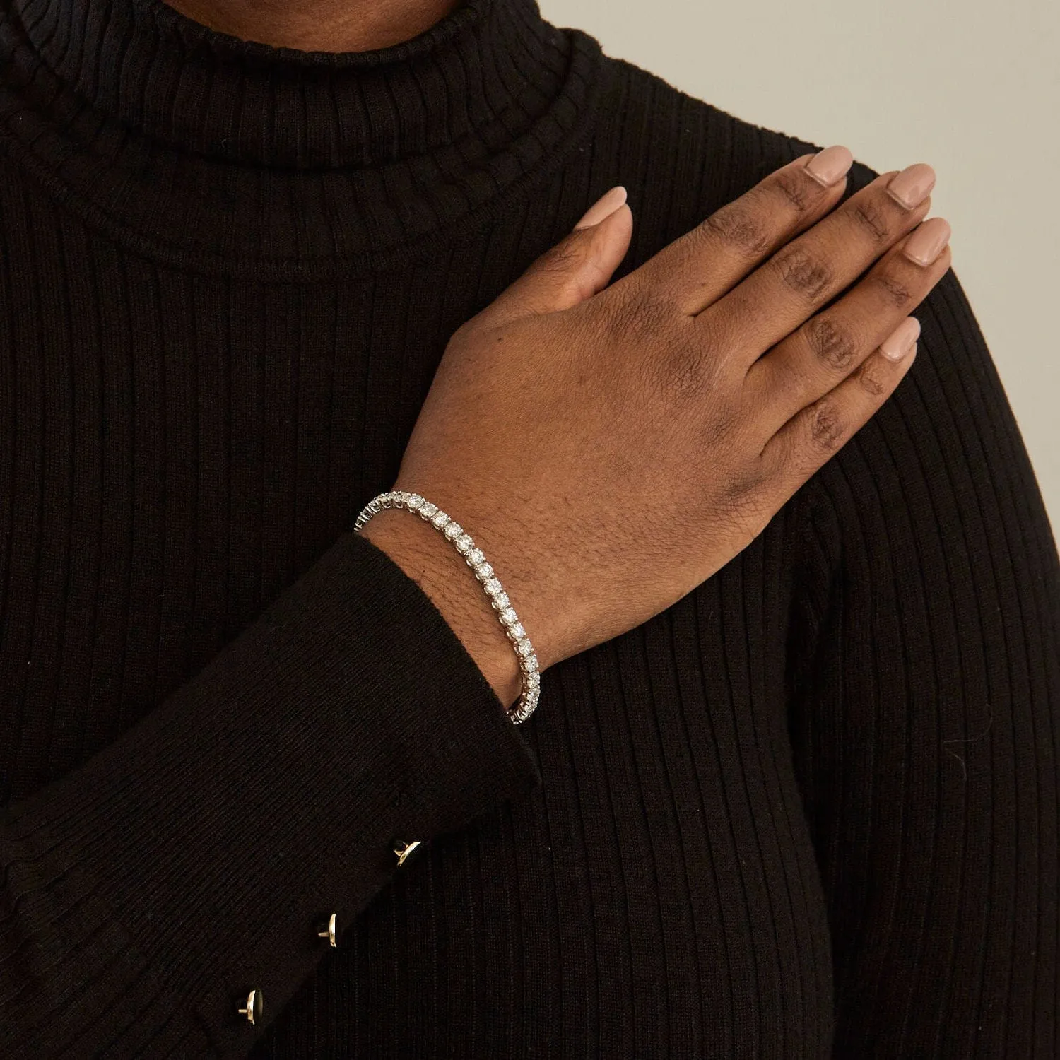 Bracelet Tennis diamants 9,5 cts sold by 58 Facettes product image thumbnail 2