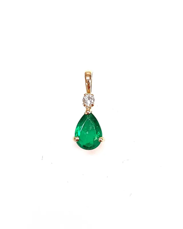 Pendentif émeraude et diamant sold by 58 Facettes