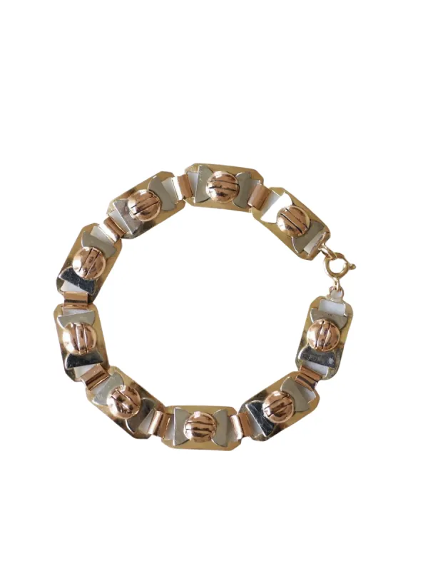 Bracelet Art Déco trois ors sold by 58 Facettes
