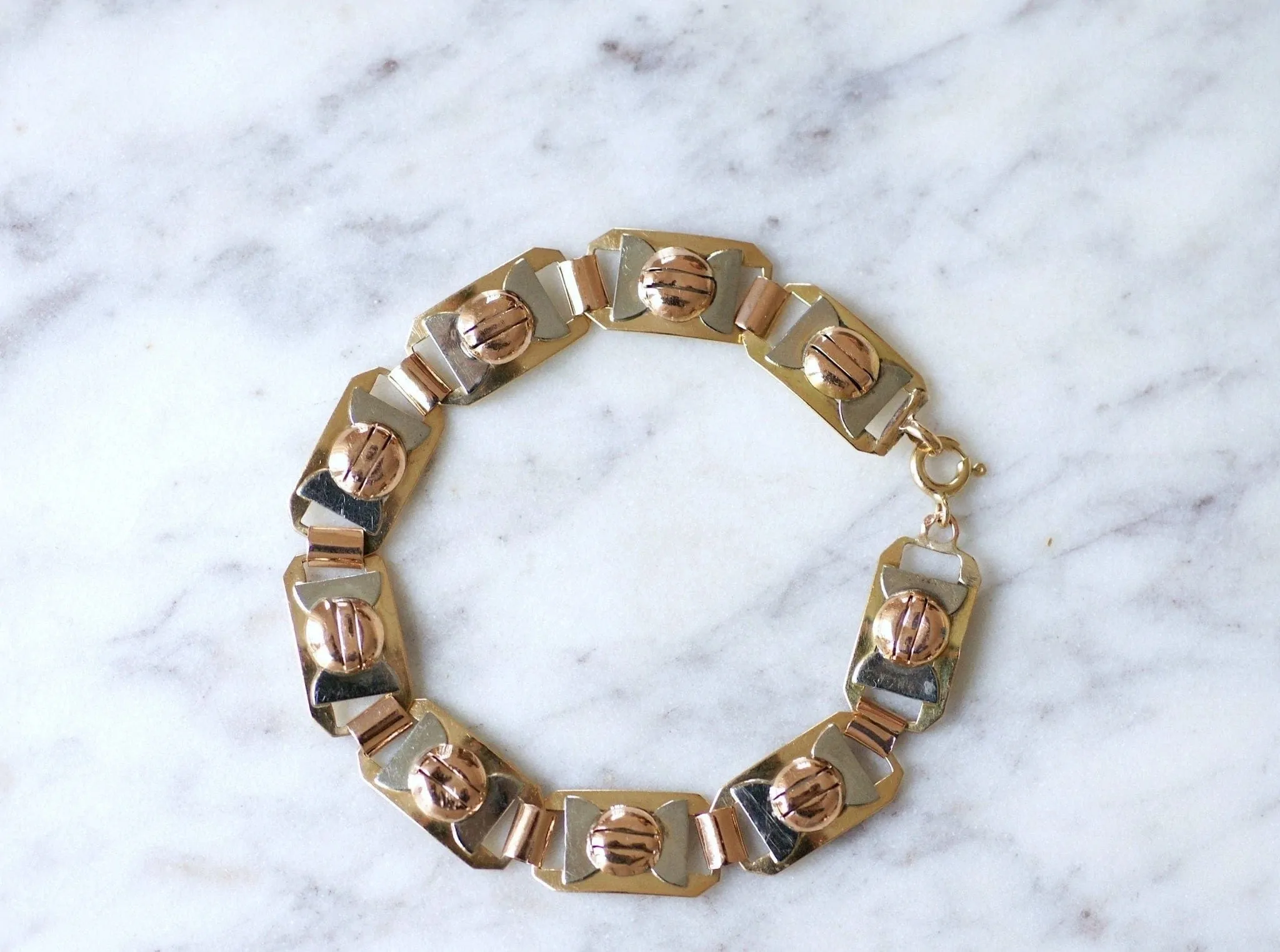 Bracelet Art Déco trois ors sold by 58 Facettes product image thumbnail 5