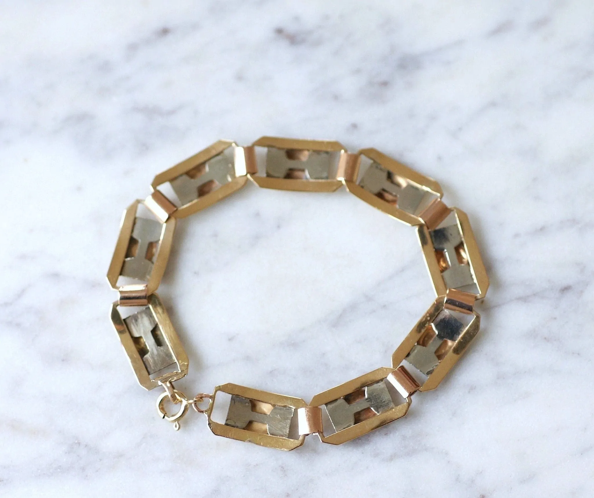 Bracelet Art Déco trois ors sold by 58 Facettes product image thumbnail 4