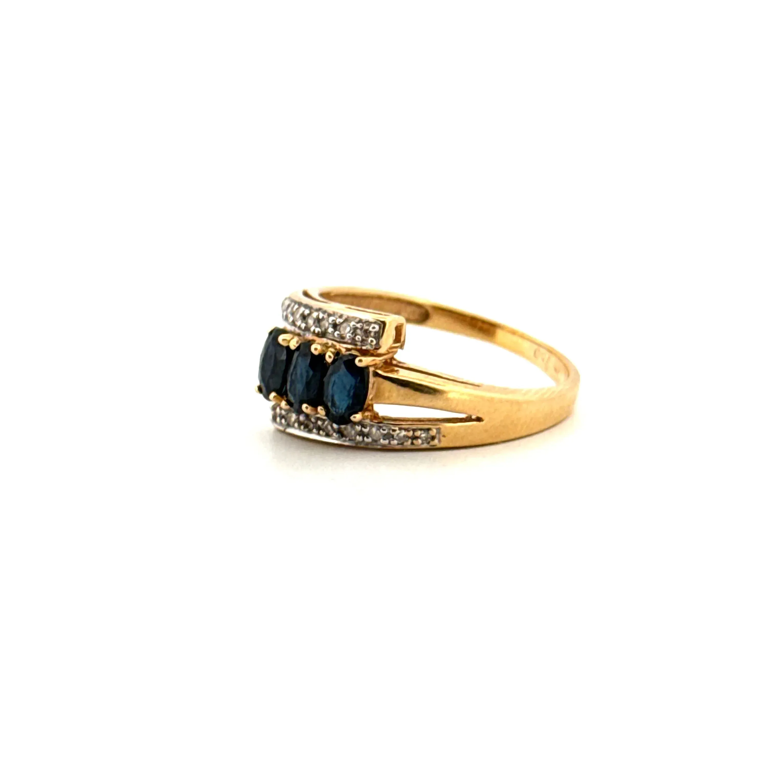 Bague or jaune saphirs et diamants sold by 58 Facettes product image thumbnail 3