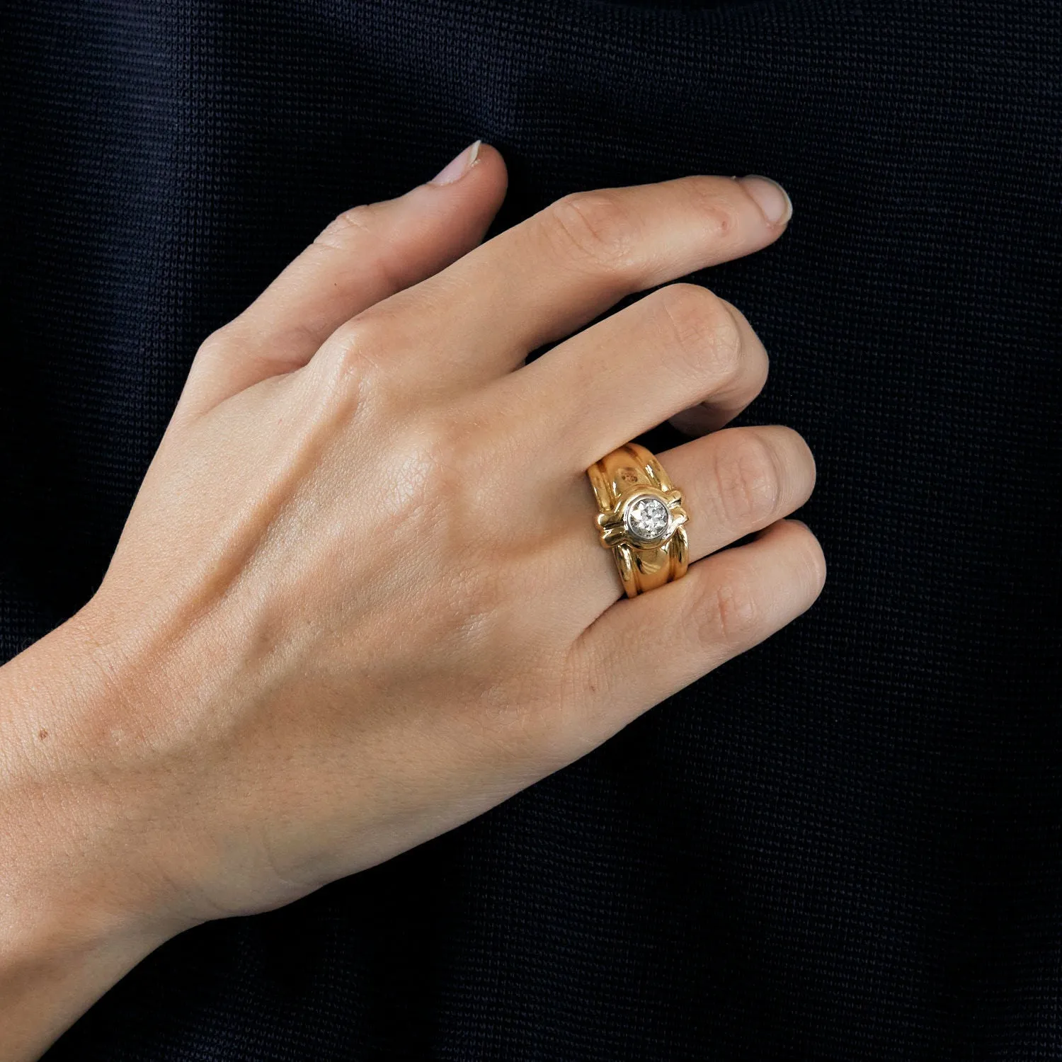 Bague or jaune diamant sold by 58 Facettes product image thumbnail 3