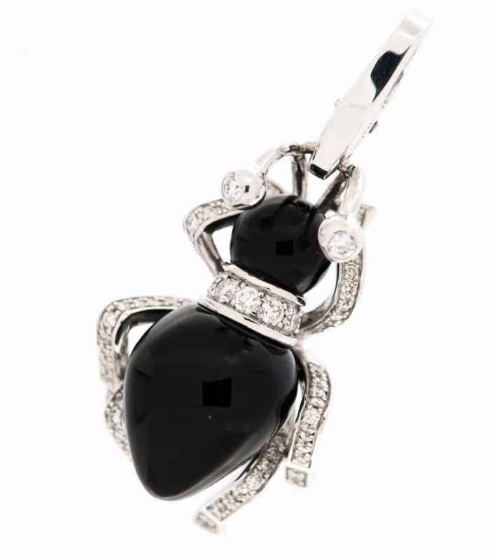 Cartier - Broche La Fourmi en édition limitée Diamants et Onyx sold by 58 Facettes
