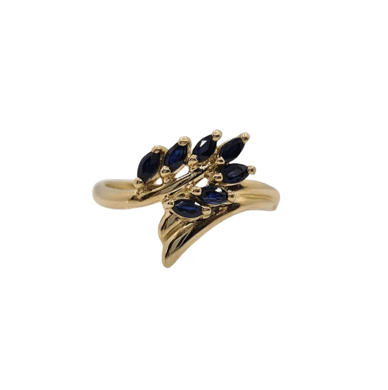 Bague rameau Saphirs or jaune sold by 58 Facettes