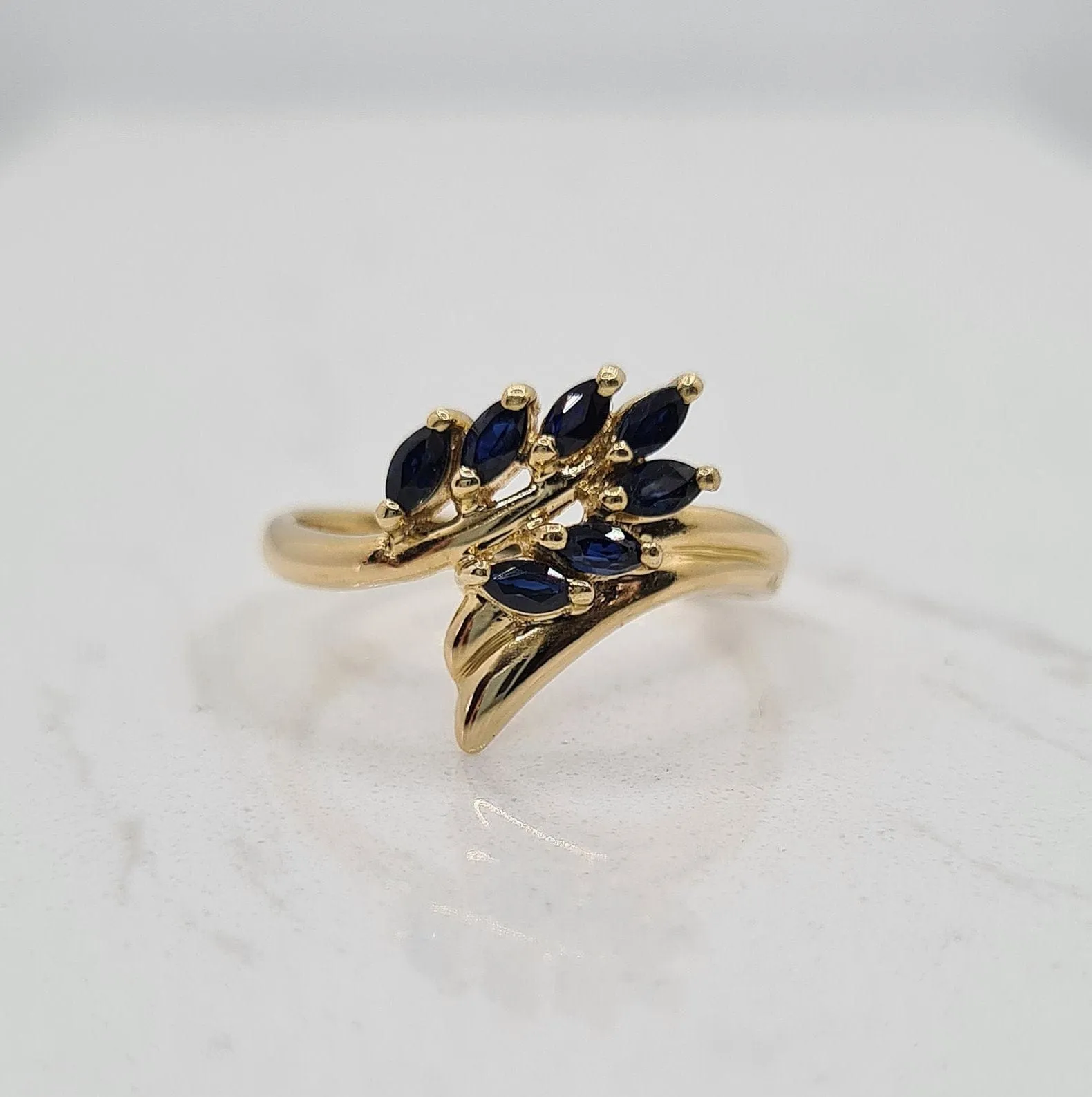 Bague rameau Saphirs or jaune sold by 58 Facettes product image thumbnail 2