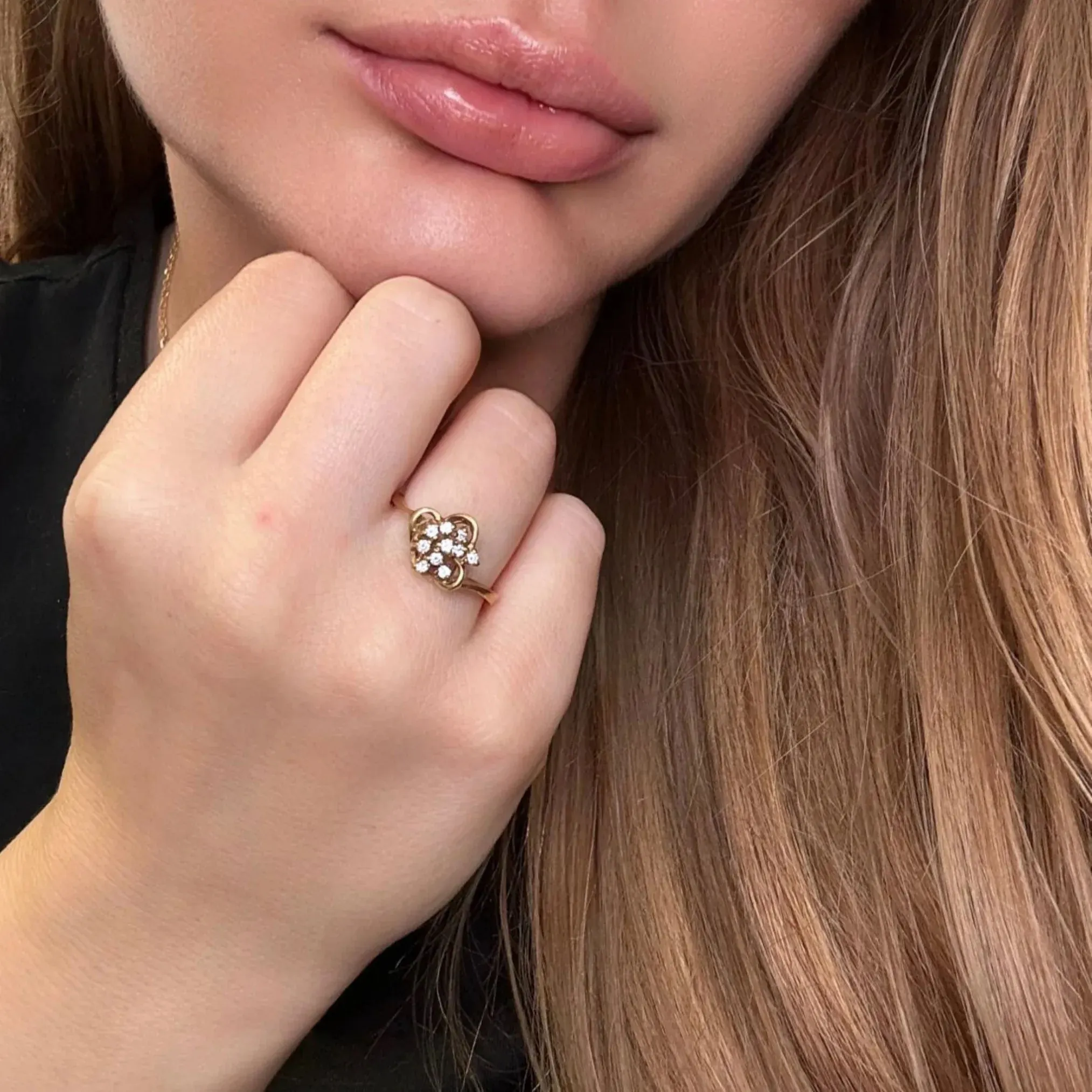 Bague Pavée Or Jaune Diamants sold by 58 Facettes product image thumbnail 2