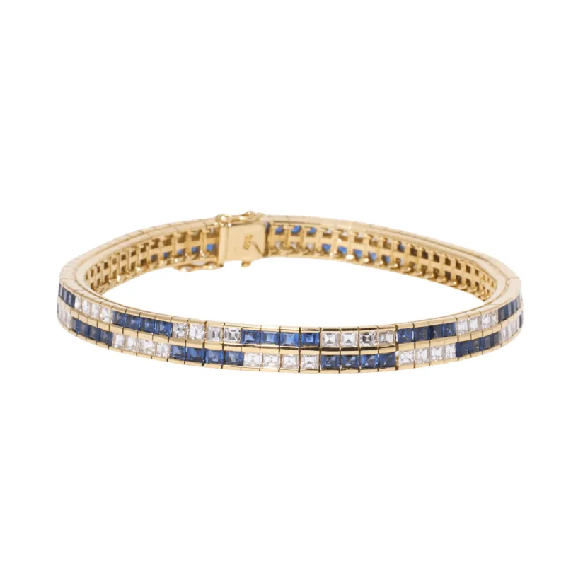 Bracelet saphirs et diamants sold by 58 Facettes
