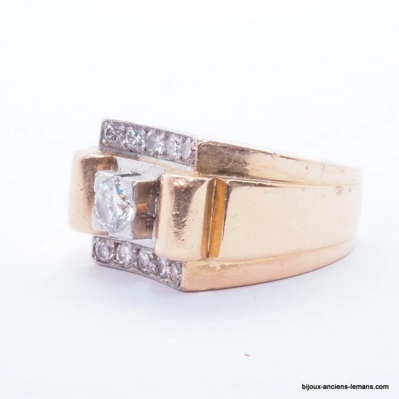 Bague Or jaune Platine Diamants sold by 58 Facettes product image thumbnail 2