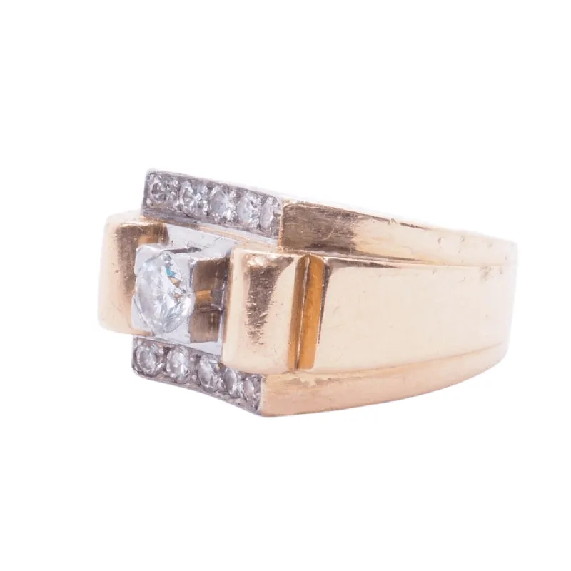 Bague Or jaune Platine Diamants sold by 58 Facettes