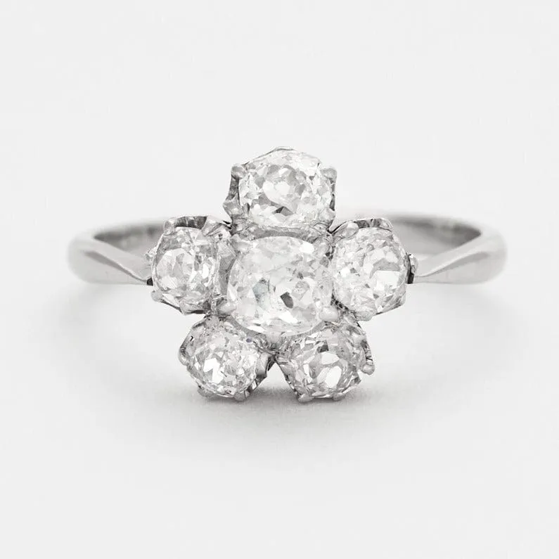 Bague Fleur or et diamants sold by 58 Facettes product image thumbnail 2