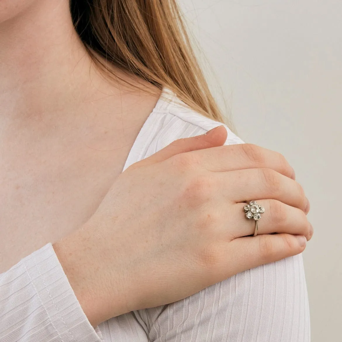 Bague Fleur or et diamants sold by 58 Facettes product image thumbnail 3