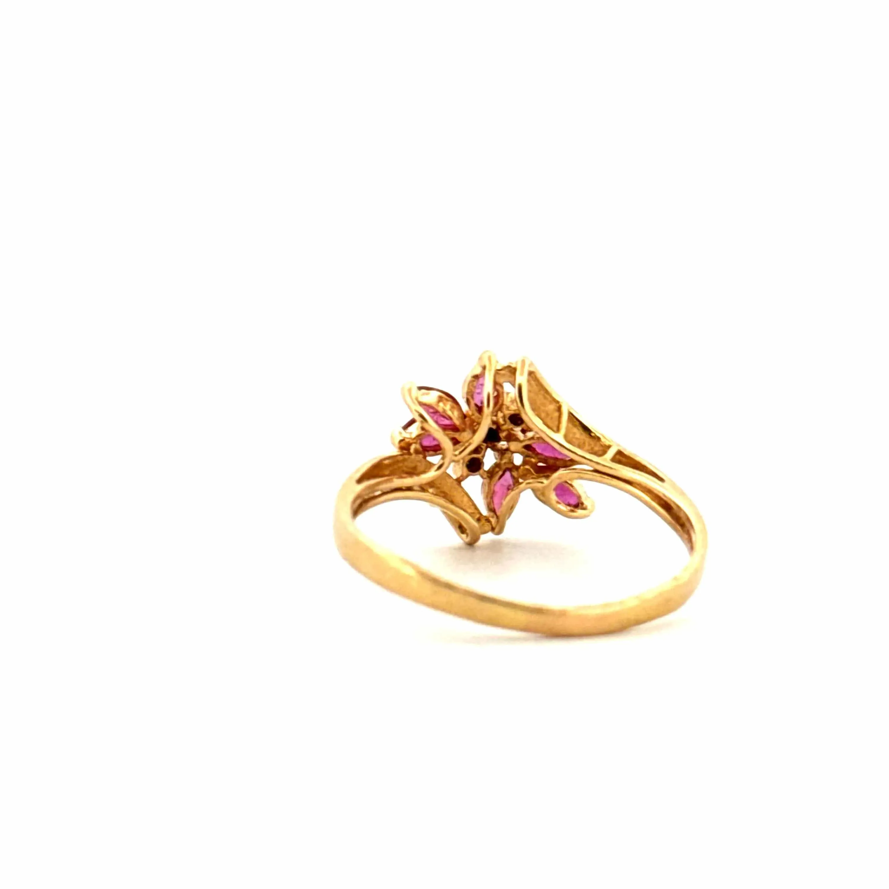 Bague Or Jaune 18k Rubis et Diamants sold by 58 Facettes product image thumbnail 4