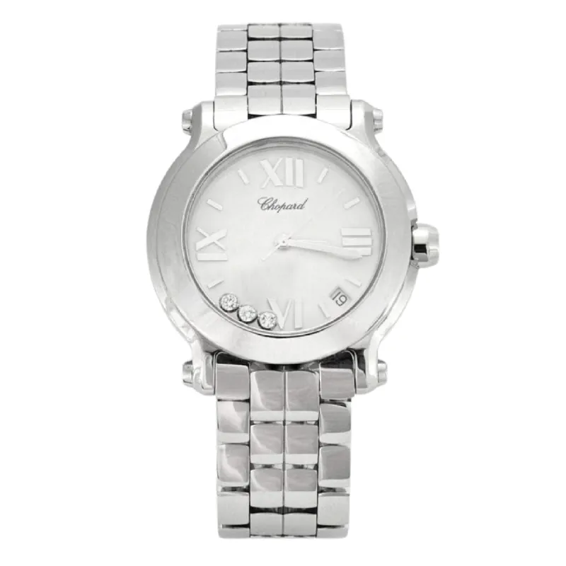 CHOPARD - Happy Sport - Acier et diamants sold by 58 Facettes