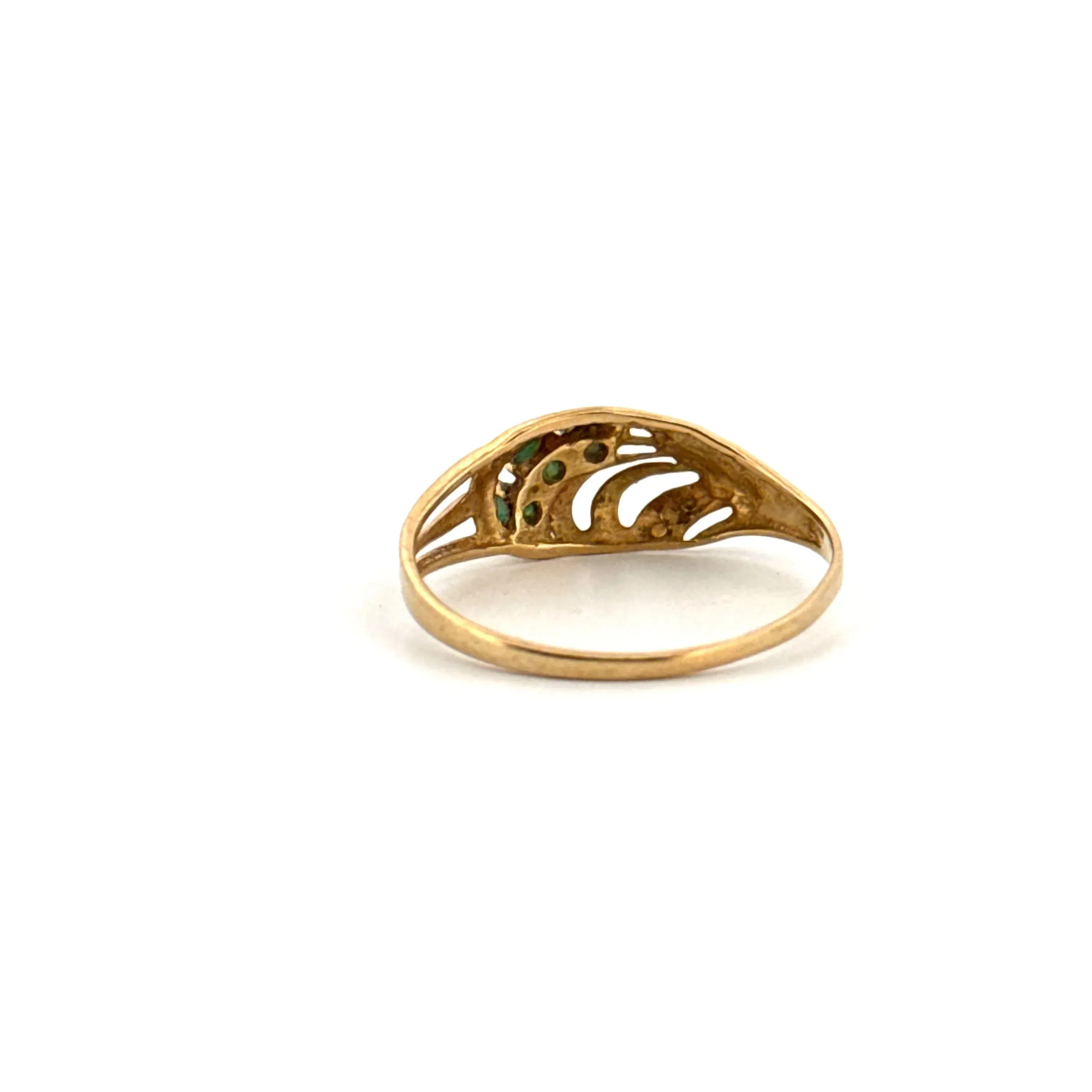 Bague Trilogie Or Jaune Émeraudes Diamants sold by 58 Facettes product image thumbnail 5
