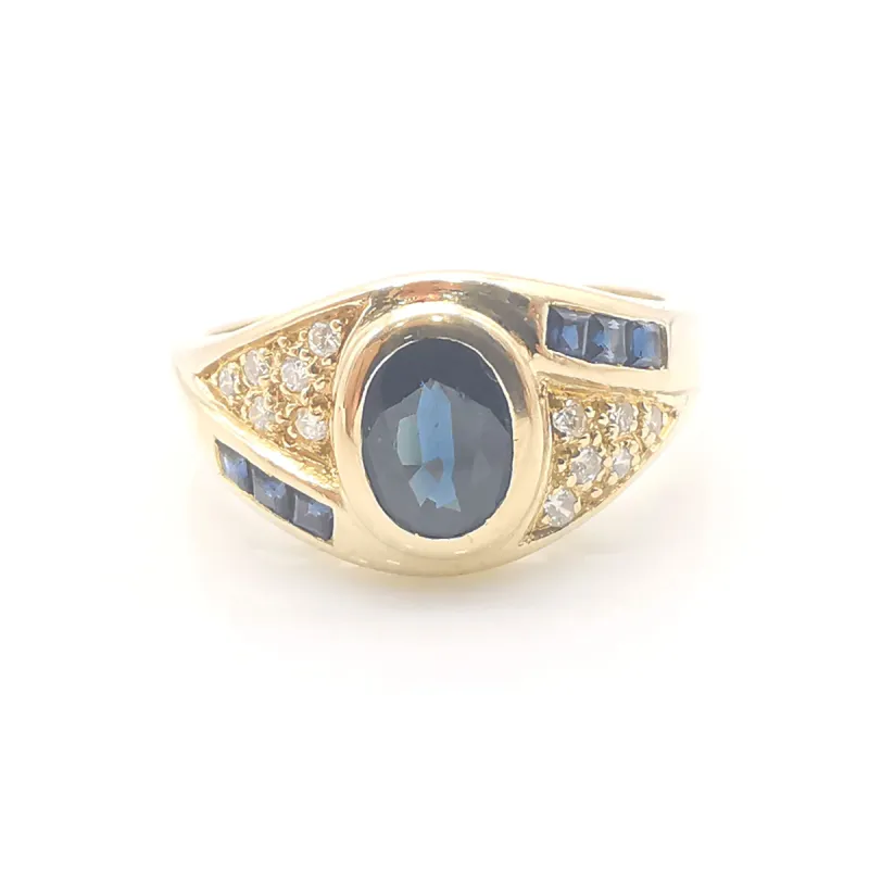 Bague or saphir et diamants sold by 58 Facettes