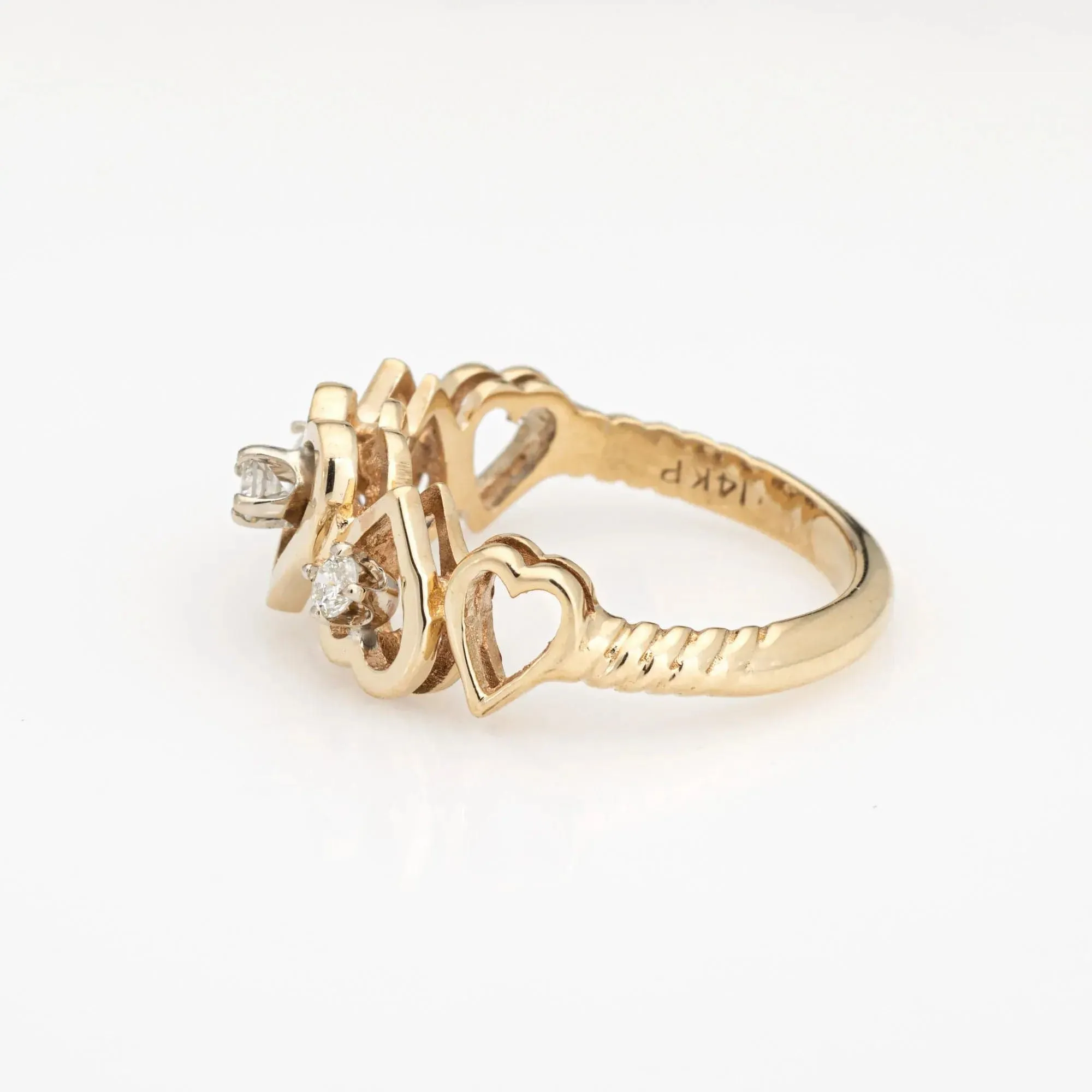 Bague Coeur Diamant Vintage Or Jaune sold by 58 Facettes product image thumbnail 5