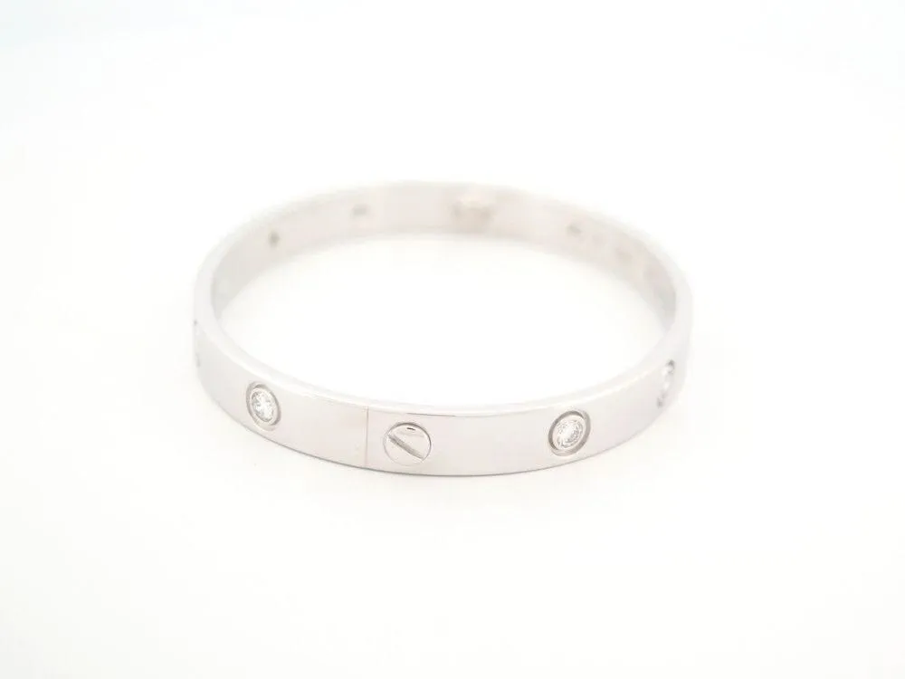 bracelet CARTIER love crb6070217 17cm or gris 18k diamants 1ct sold by 58 Facettes product image thumbnail 2