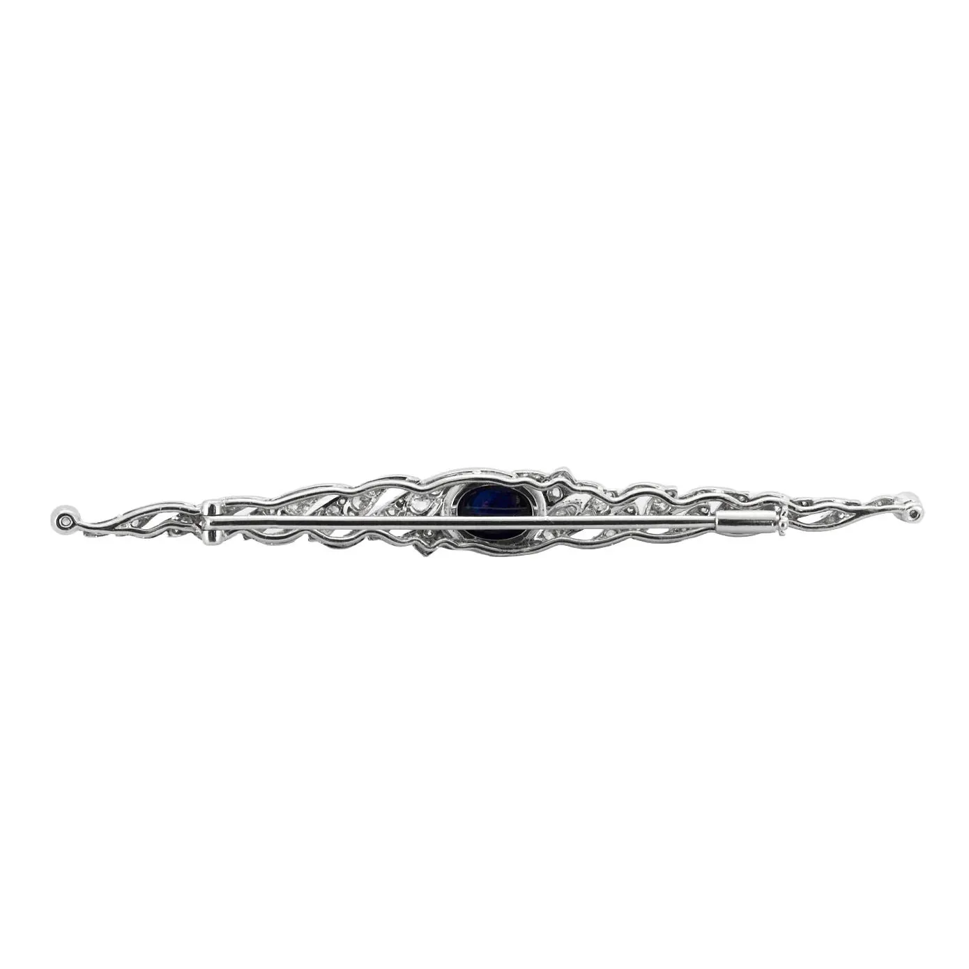 Broche platine et saphir sold by 58 Facettes product image thumbnail 3