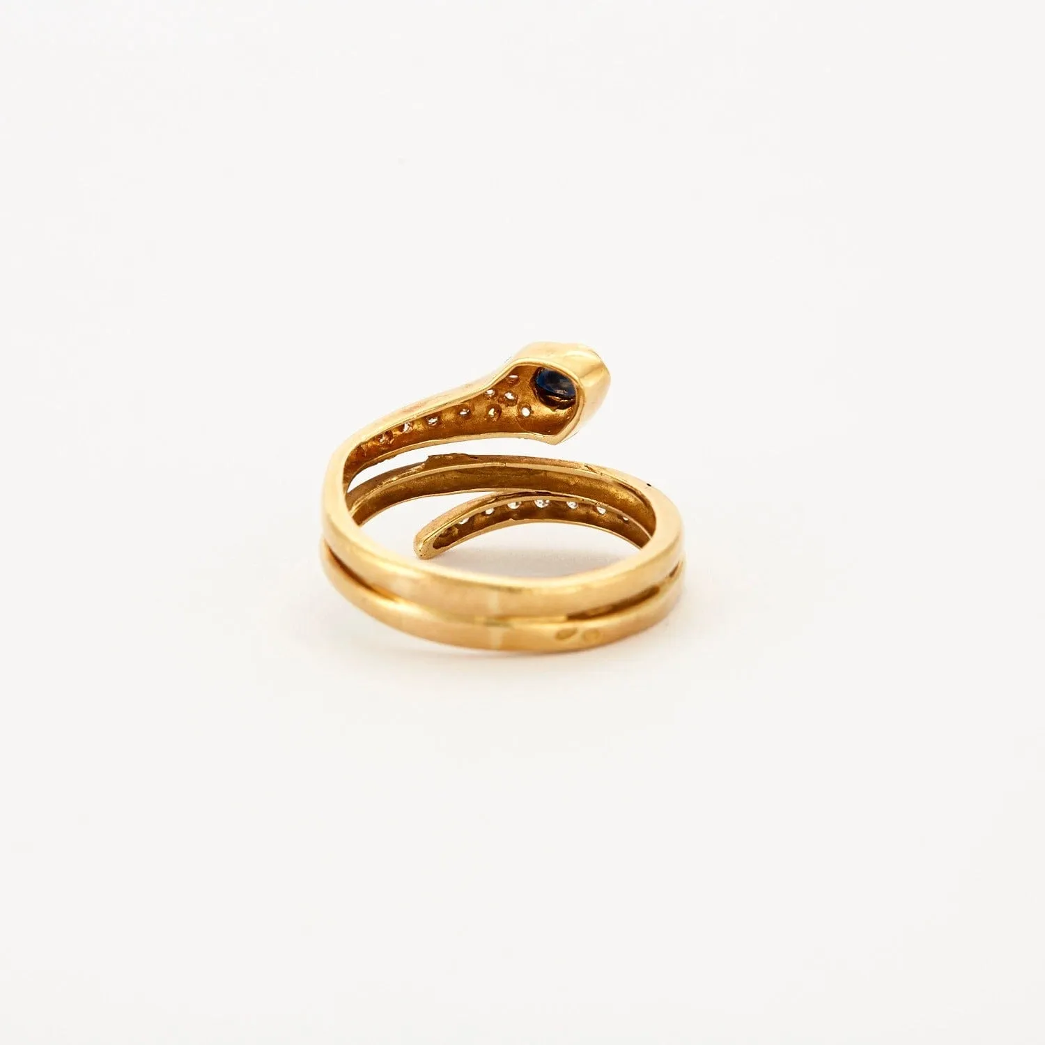 Bague "Serpent" en or jaune, et saphir sold by 58 Facettes product image thumbnail 4