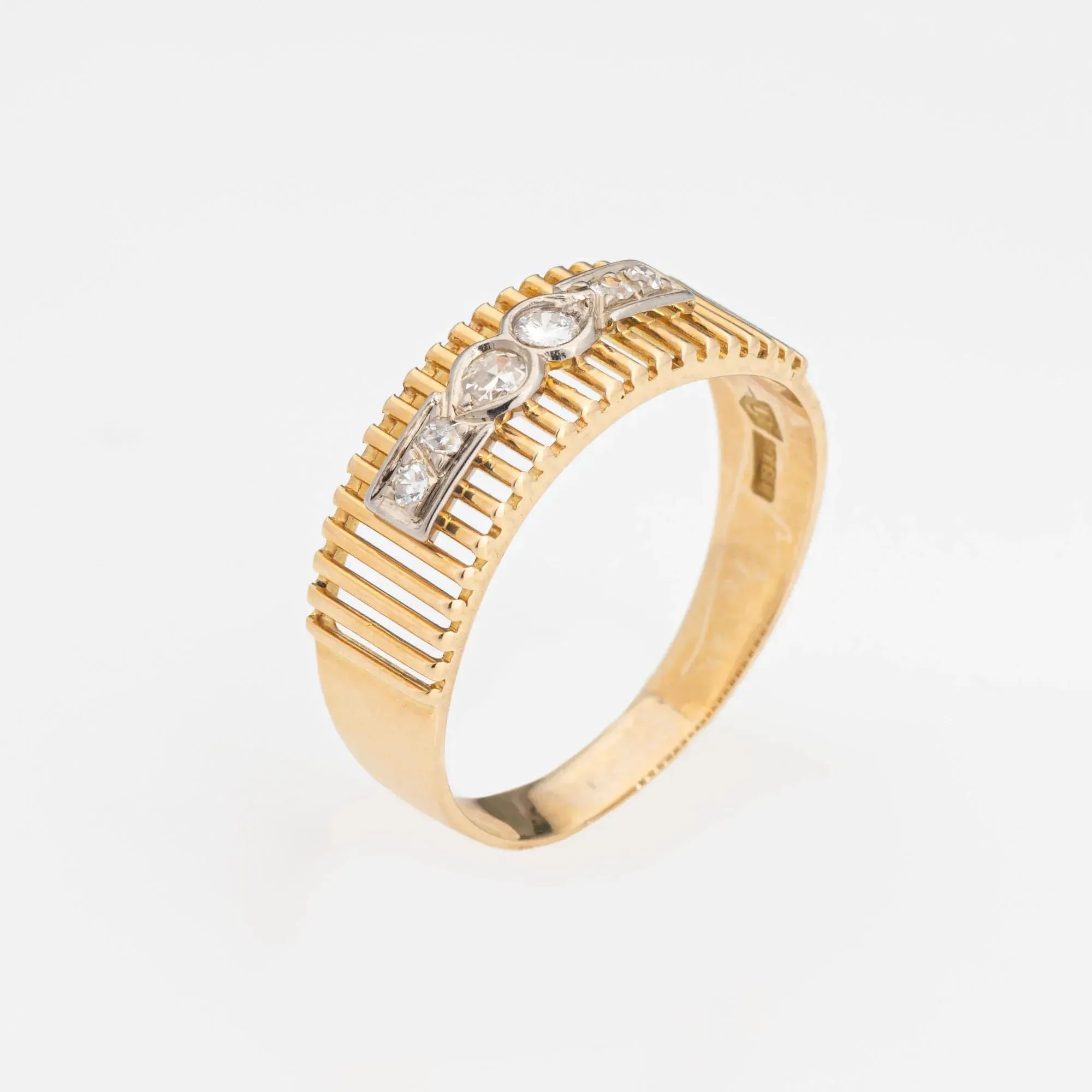 Bague Diamant Vintage Or Jaune sold by 58 Facettes product image thumbnail 3