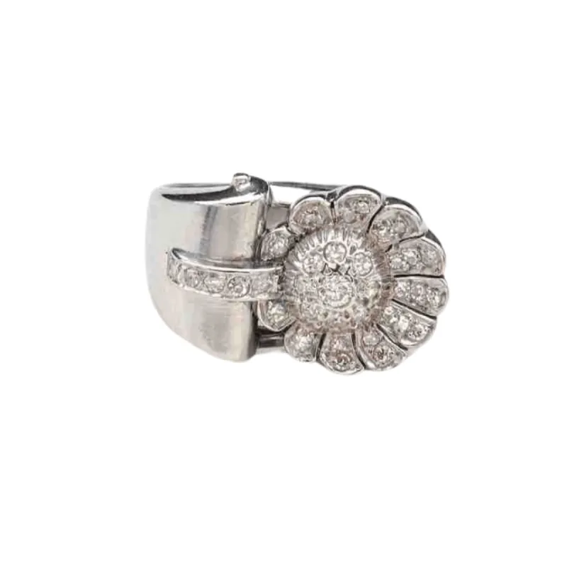 Bague Platine Diamants sold by 58 Facettes