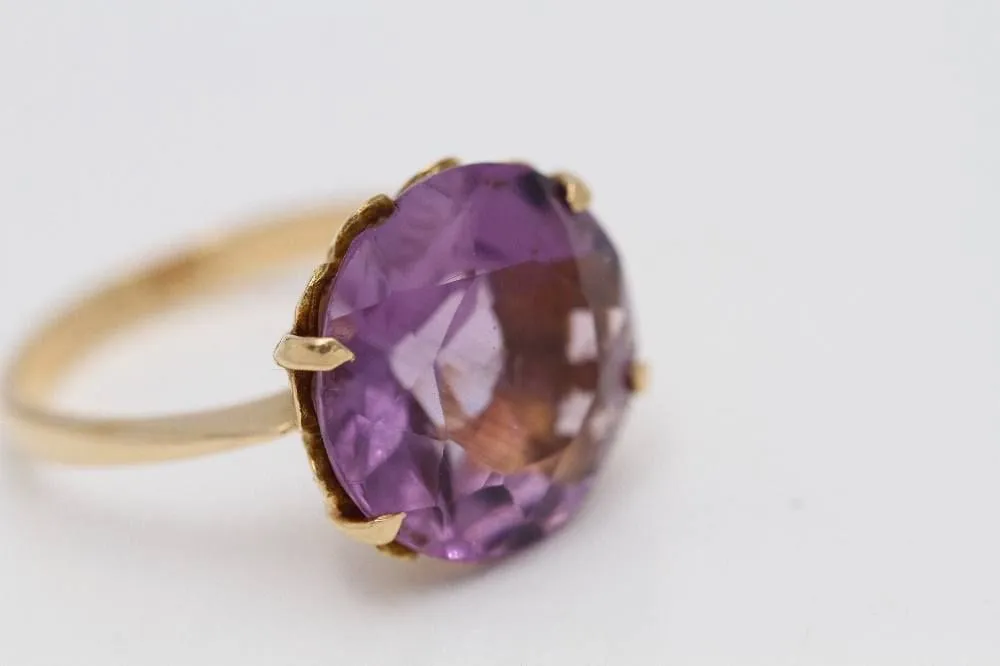 bague en or avec améthyste sold by 58 Facettes product image thumbnail 4