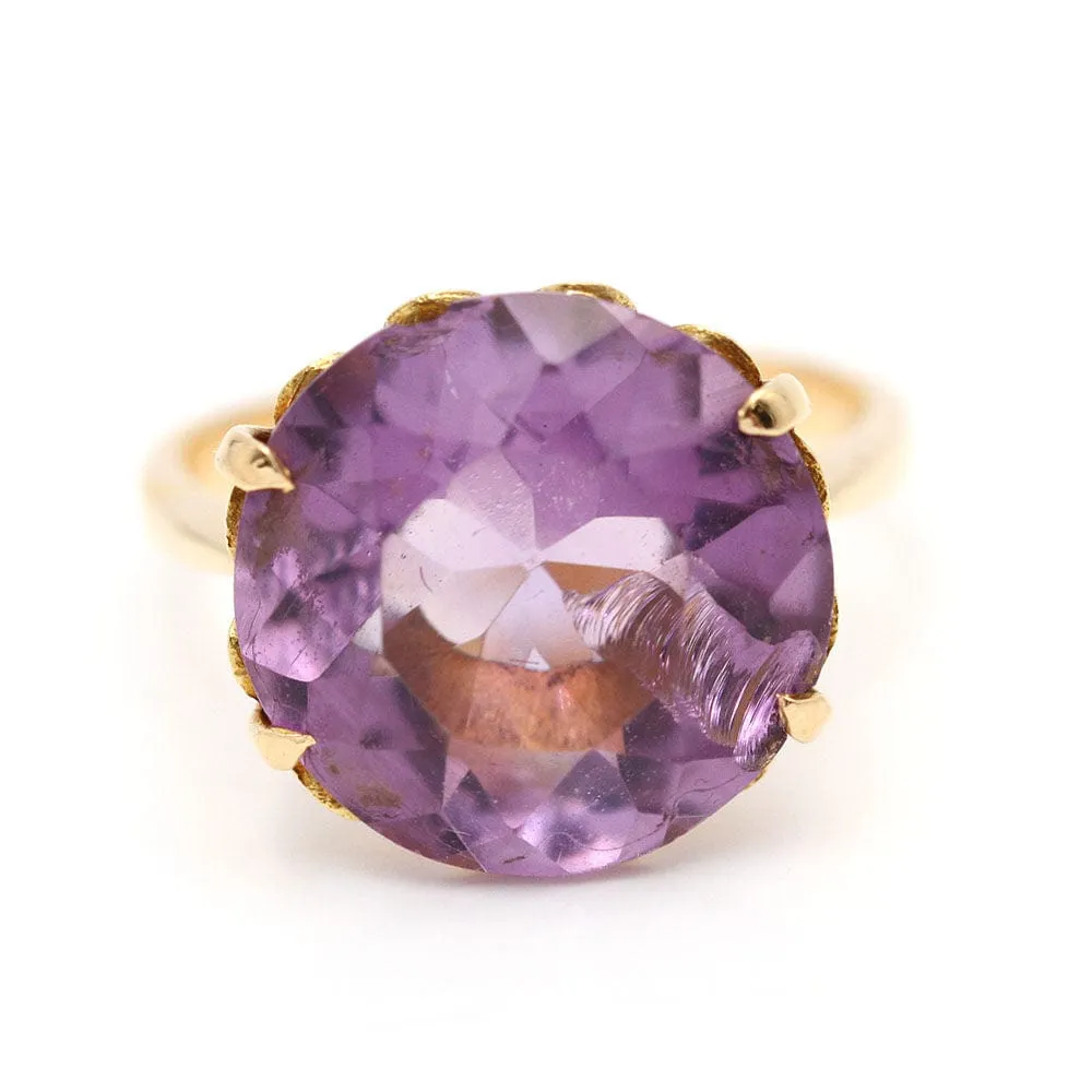 bague en or avec améthyste sold by 58 Facettes