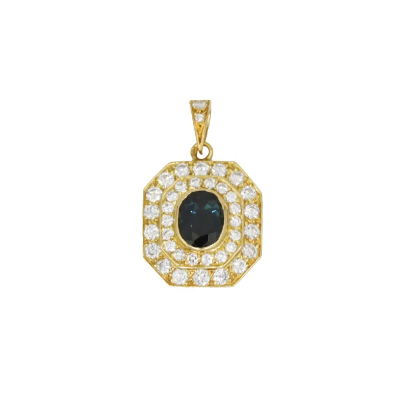 Pendentif - Or, Diamants & Saphir sold by 58 Facettes