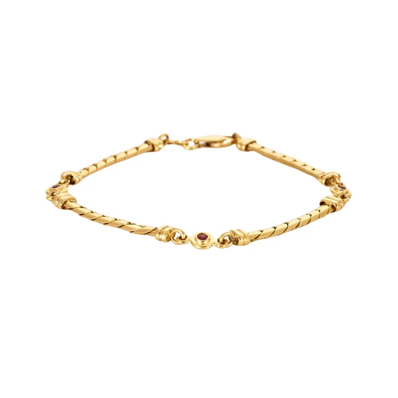 Bracelet gourmette rubis sold by 58 Facettes