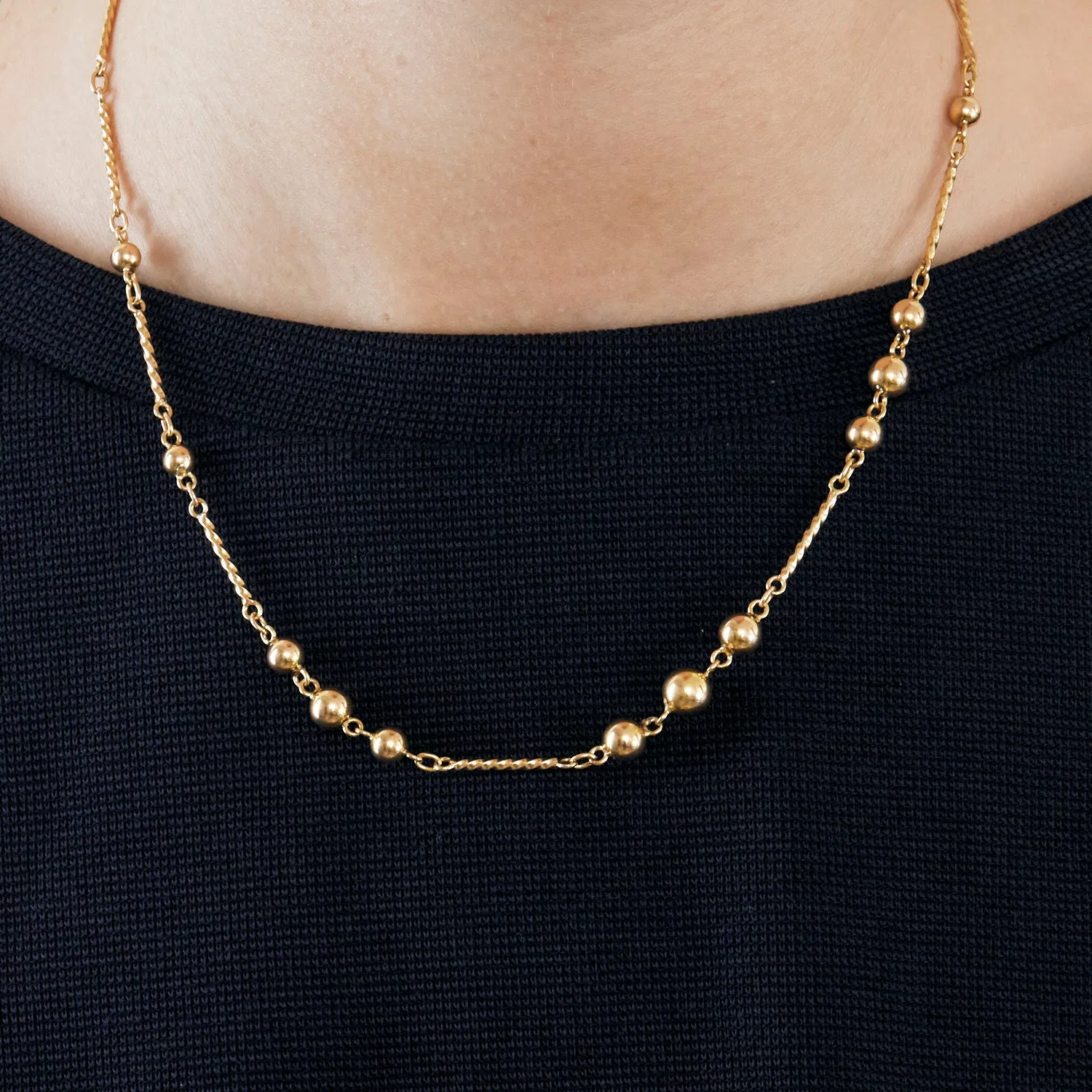 Collier en or jaune maille tressée sold by 58 Facettes product image thumbnail 2